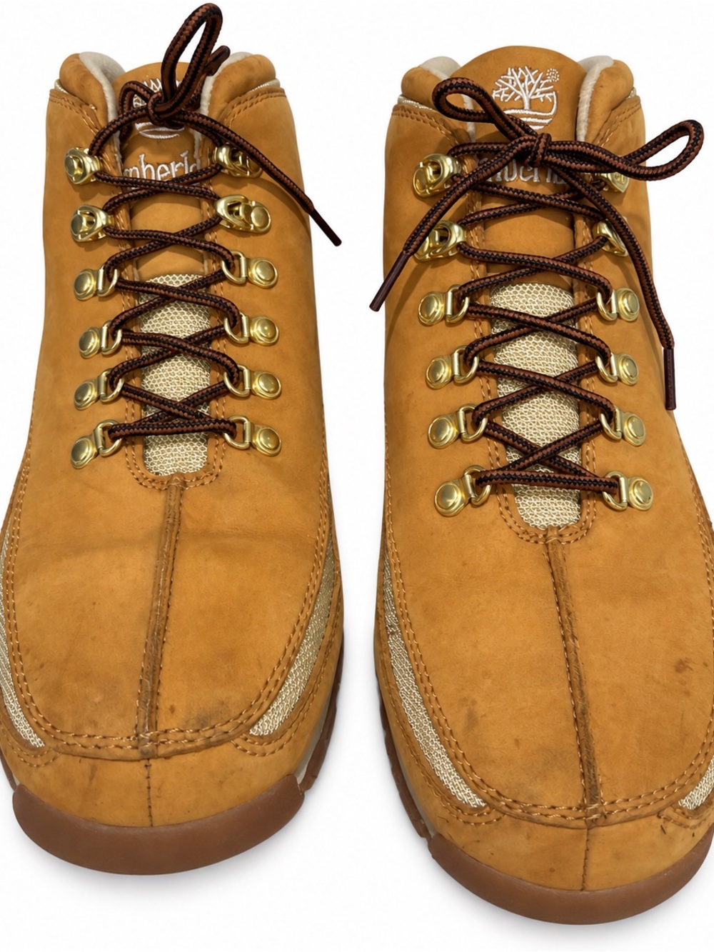 Timberland Men’s 11M Wheat Nubuck Leather Moc Toe Hiking Boots